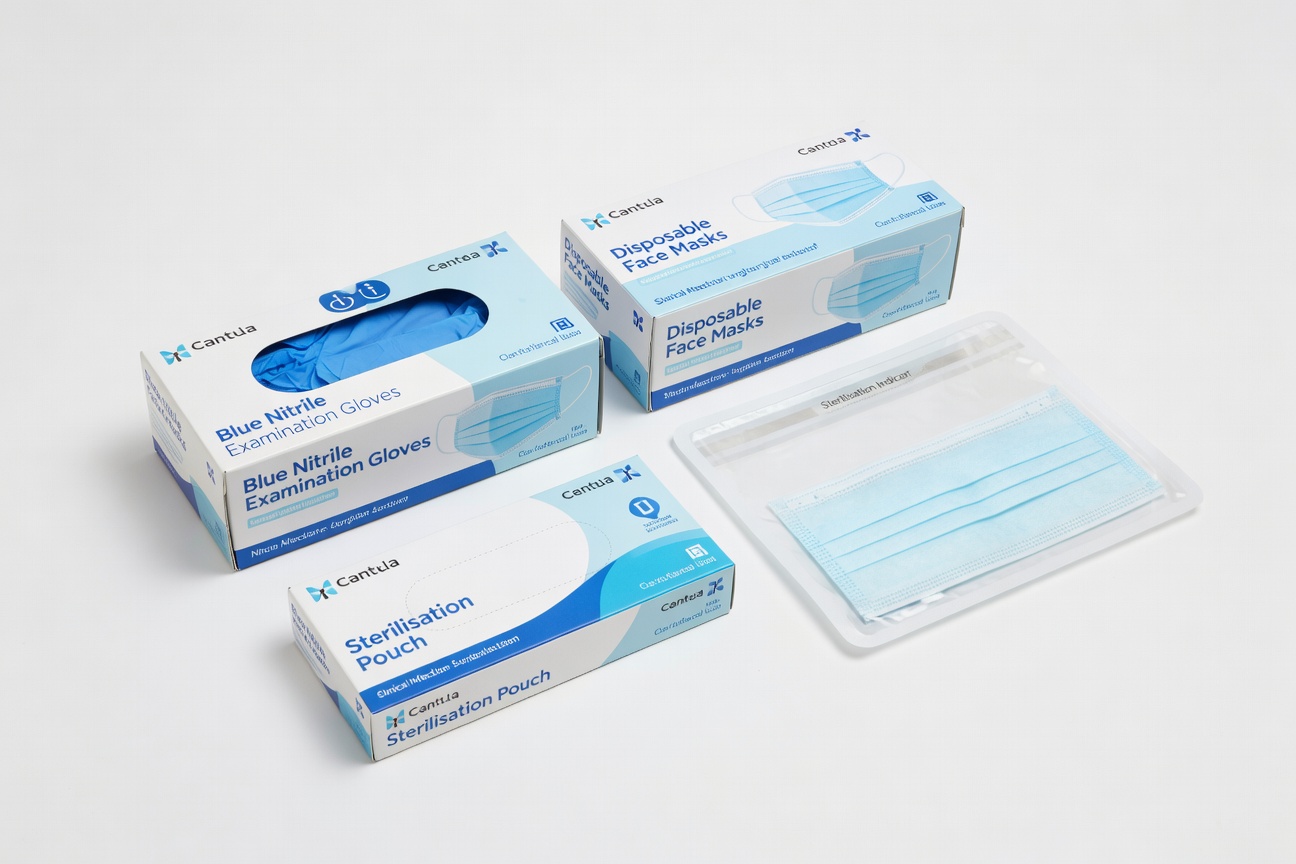 Nitrile gloves and infection control supplies